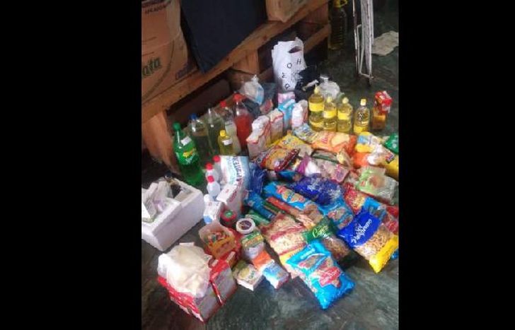 algunas de las donaciones que juntaron en un solo día.
