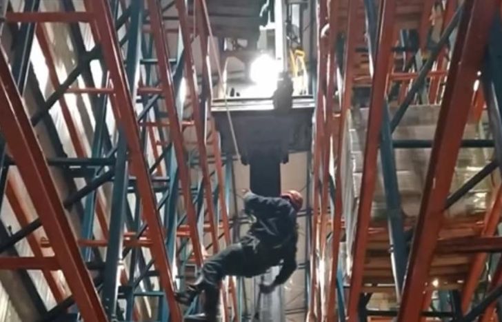 El momento del rescate.