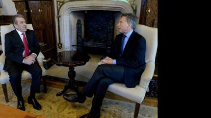 Télam 14/06/2016 Buenos Aires: El presidente Mauricio Macri se reunió en su despacho con el ex presidente chileno, ingeniero Eduardo Frei Ruiz Tagle. Foto: Presidencia