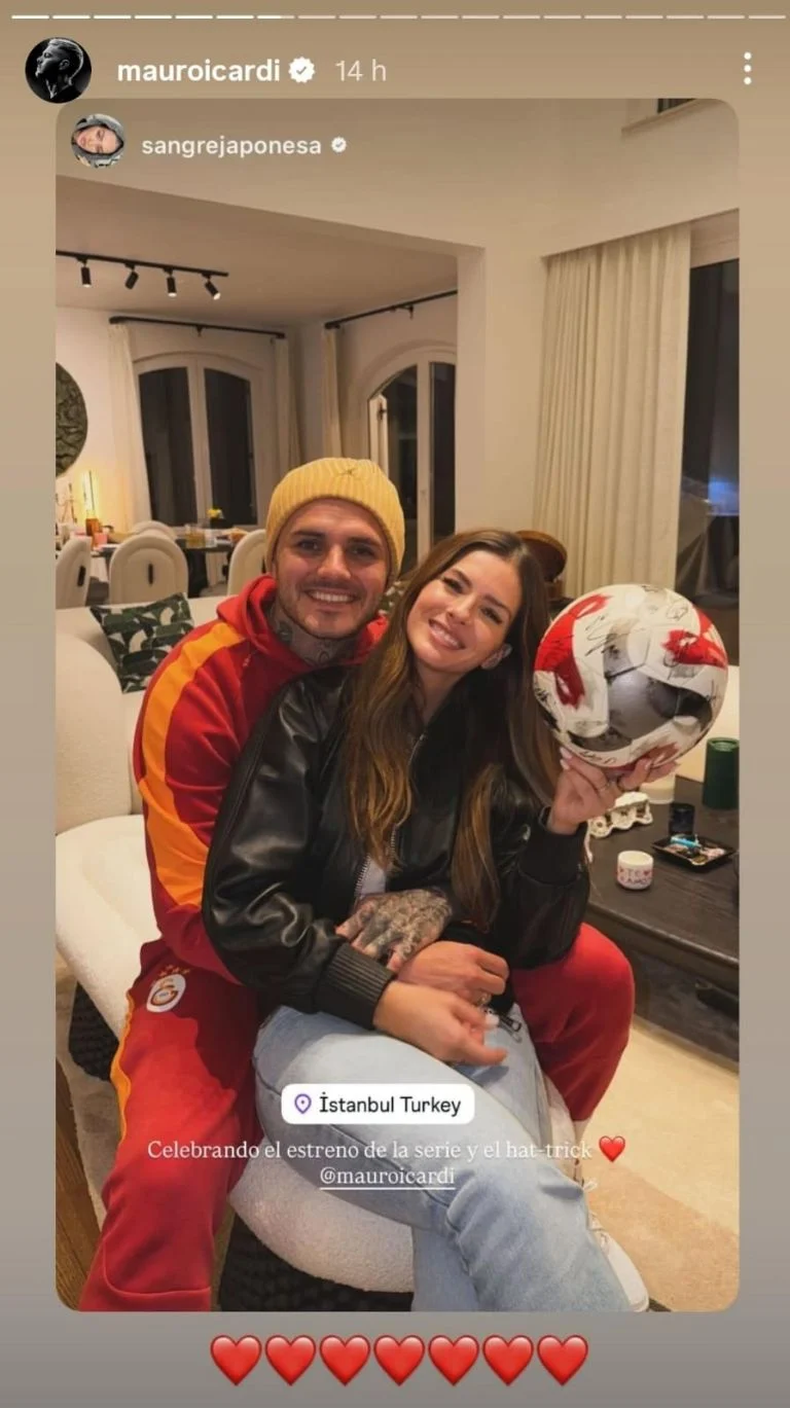 El tierno posteo de la China Su&aacute;rez con Mauro Icardi.&nbsp;