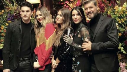 Tinelli y su familia.