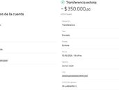 La víctima de la estaba virtual presentó las capturas de las transferencias.