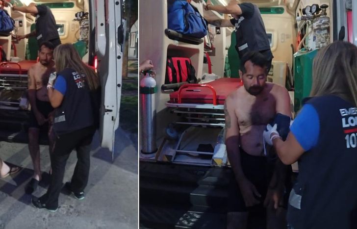 Personal de Emergencias 107 atendió a la víctima.