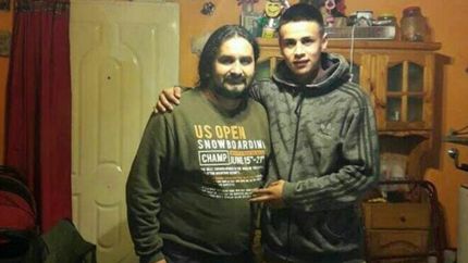 Martín Echeverría junto a su hijo, poco antes del crimen.
