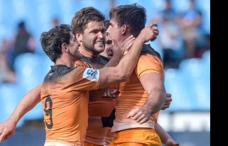 Gran festejo del equipo argentino en Sudáfrica.