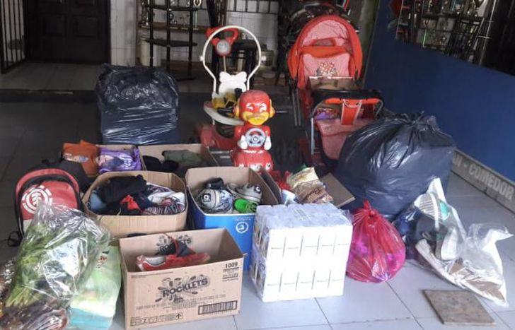 Algunas de las donaciones entregadas.