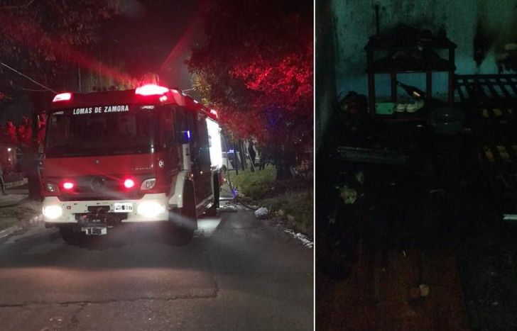 Las llamas fueron controladas por los bomberos, que asistieron con una dotación.