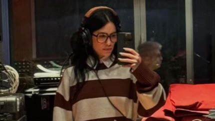 Lali, en el estudio.