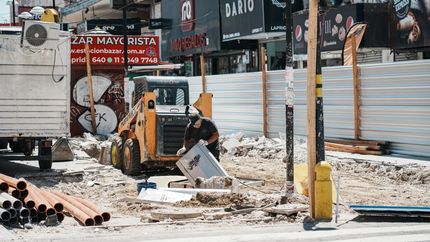 asi es la obra de remodelacion en la peatonal laprida