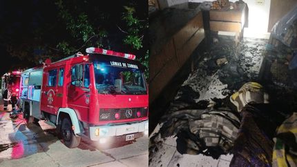 Incendio en Temperley: serios daños en una vivienda deshabitada.