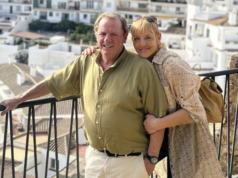 Jimena Monteverde y su esposo. 