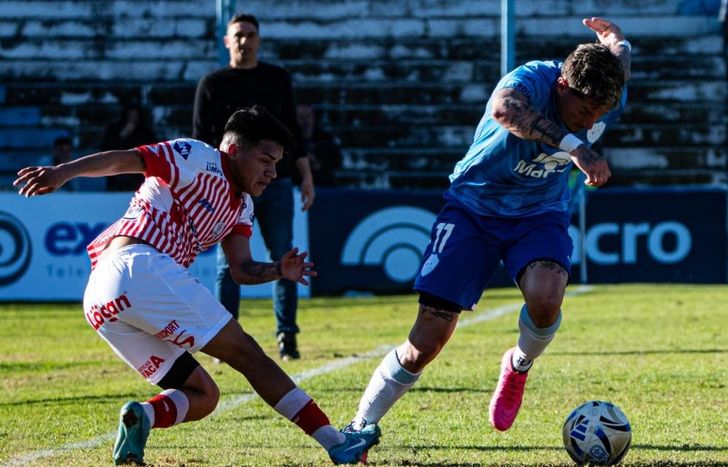Gómez durante un pasaje del primer tiempo.