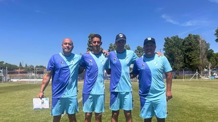 El cuerpo técnico interino de Temperley. El cuerpo técnico interino de Temperley.