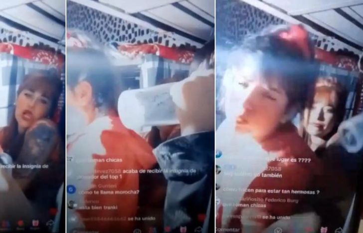 La mujer está presa, y sube vivos de Tik Tok.