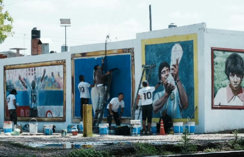 Fiorito es la ciudad que mayor cantidad de murales concentra de Maradona.