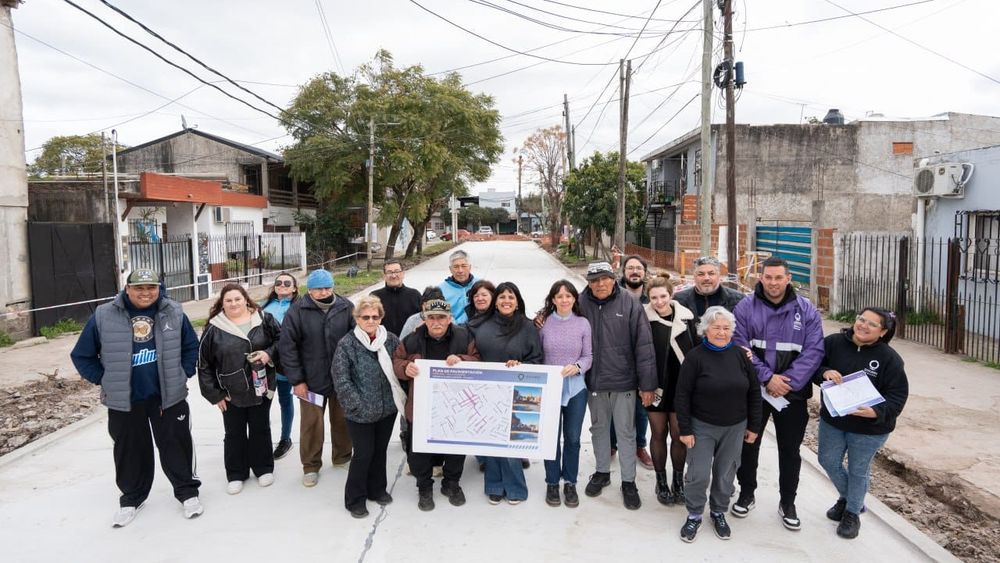 Ezpeleta, en Quilmes, suma nuevas cuadras pavimentadas.