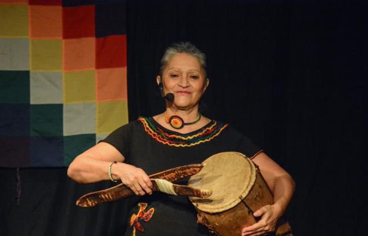 Graciela Mendoza, en escena.