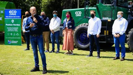 Martín encabezó el acto en el Parque de Lomas.