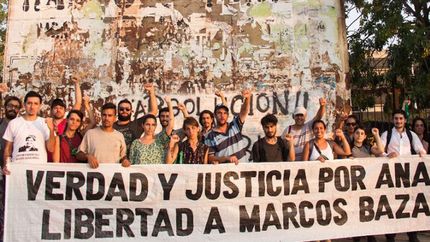 nueva marcha para pedir la liberacion de marcos bazan
