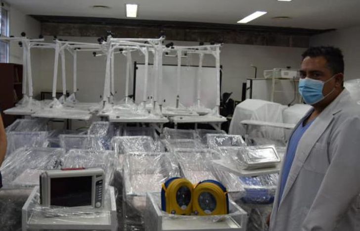 El nuevo material sanitario para el hospital de Budge.