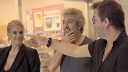 Ricardo Darín, Gastón Pauls y Leticia Brédice, en Nueve Auras.