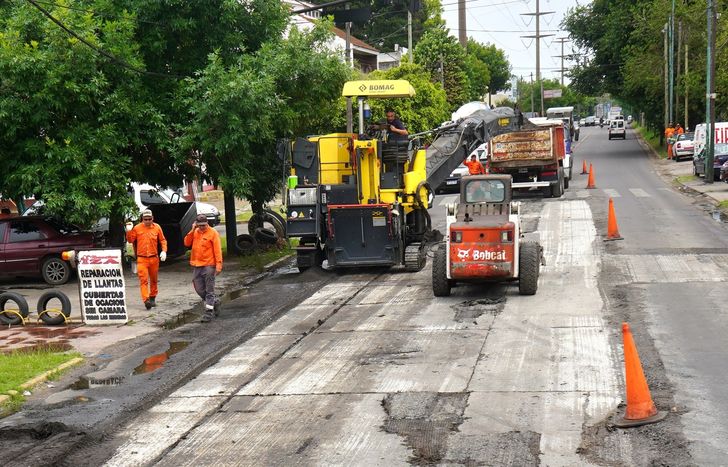 Obras de infraestructura: repavimentan la Avenida Frías en Turdera