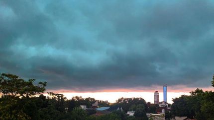 Una de las postales que dejó la tormenta del fin de semana.