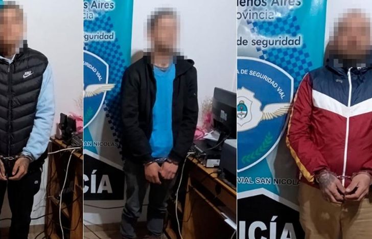 Los tres detenidos.