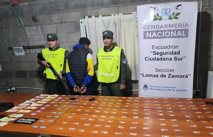 Uno de los sospechosos detenidos por Gendarmería.
