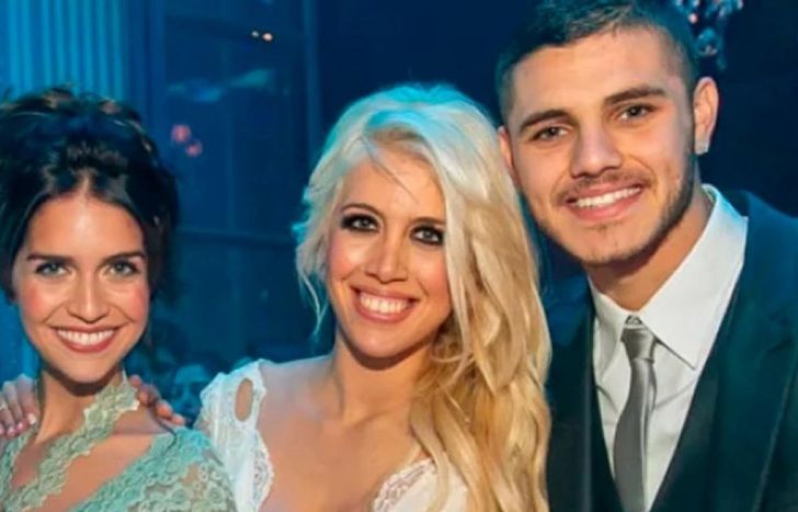 Zaira y Wanda con Mauro Icardi, en otros tiempos.