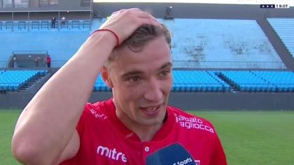 El desahogo del goleador de Los Andes. El desahogo del goleador de Los Andes.
