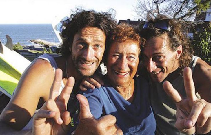 Con sus hijos en Mar del Plata.