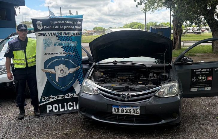 El auto incautado al vecino de Lomas.