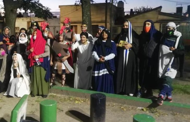 El año pasado también realizaron la misma jornada religiosa.