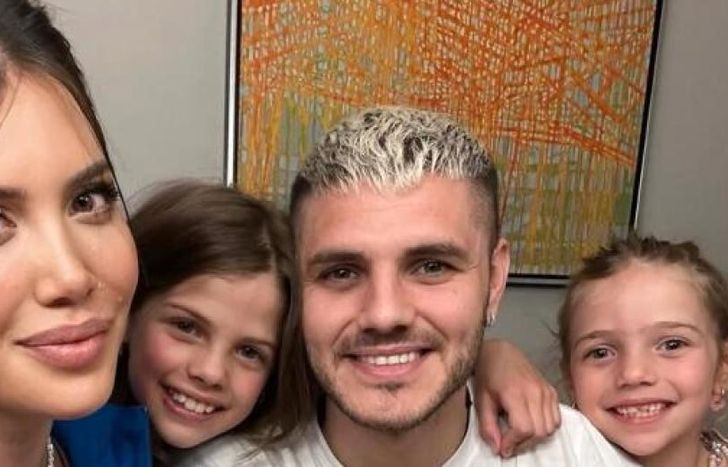 Wanda Nara, Mauro Icardi y las hijas de ambos, en otros tiempos.