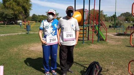 Miguel y Karina se anotaron para correr durante todo el año.