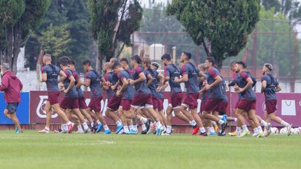 El plantel sumará sus primeros minutos de fútbol. El plantel sumará sus primeros minutos de fútbol.