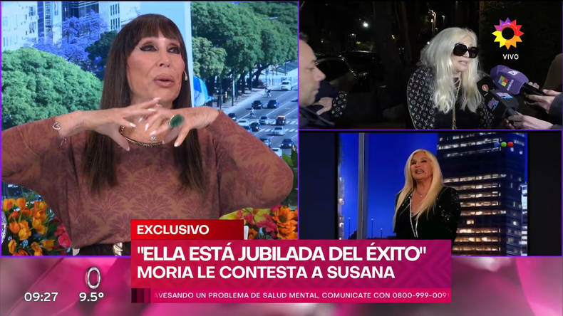 Moria Casan contra Susana Gimenez. 