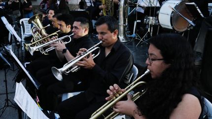 La Sinfónica Municipal durante uno de los eventos al aire libre.