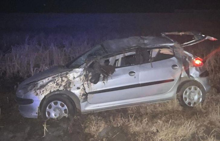 Así quedó el auto tras el choque.