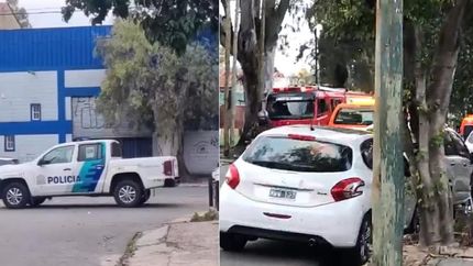 Policía, Bomberos de Lomas y Defensa Civil trabajaron en el lugar.