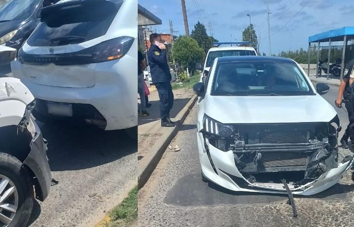 El auto chocó con un patrullero y hubo un detenido.
