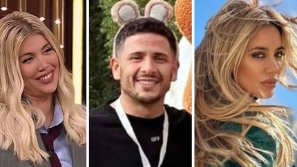 Martín Migueles, entre Wanda Nara y Claudia Ciardone. Martín Migueles, entre Wanda Nara y Claudia Ciardone.