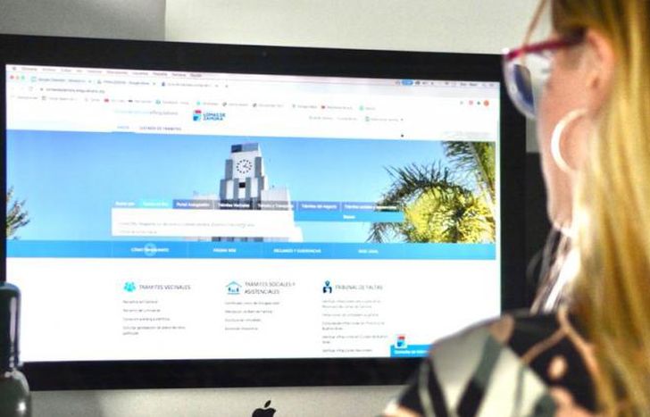 La web informa también el tiempo de espera de cada gestión.