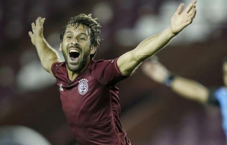 Quignón, en el festejo de su agónico gol contra Sao Paulo.