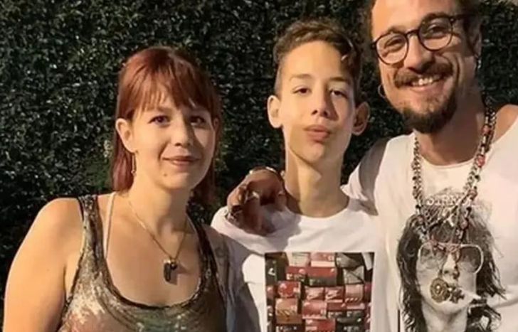 Daniela Osvaldo, con Ana y su hijo mayor.