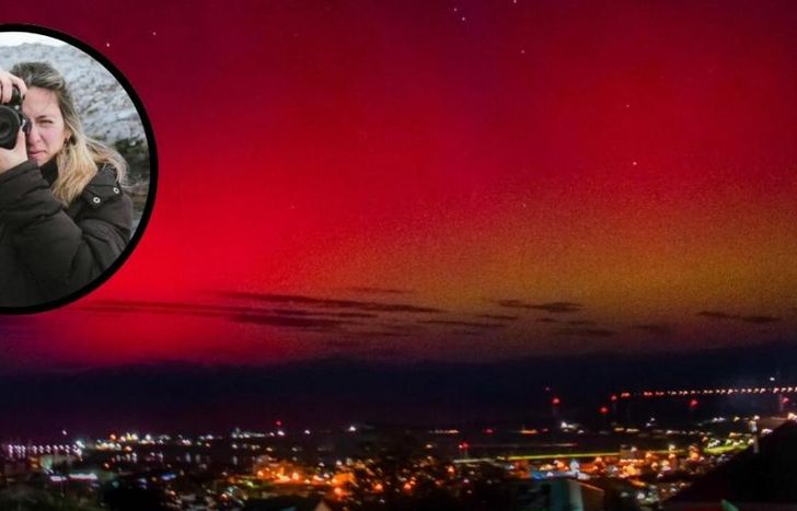 Sheila es de Temperley y fotografió la aurora austral en Ushuaia.