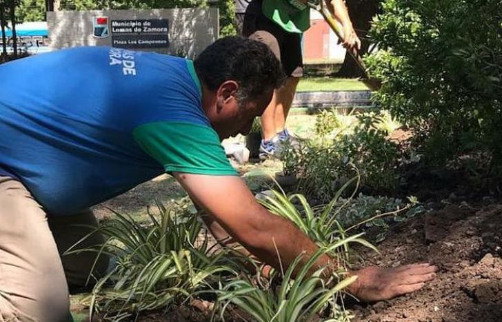 Realizan un trabajo de jardinería en cada sitio.