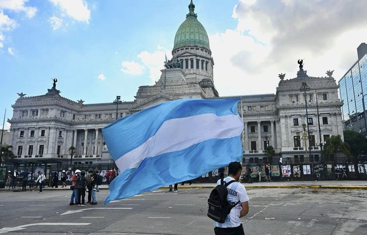 Una postal del paro nacional impulsado por la CGT contra la reforma laboral.