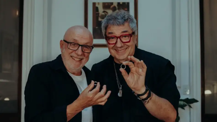 Juan Carlos Baglietto y Lito Vitale, en Lomas de Zamora.&nbsp;